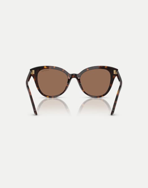 Swarovski Butterfly sunglasses with brown lens in dark havana - view 1