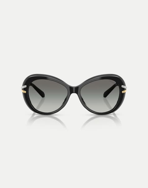 Swarovski Butterfly sunglasses with grey lens in black - view 1