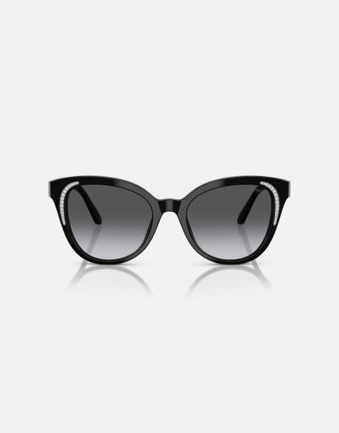 Swarovski Butterfly sunglasses with grey polarised lens in black - view 1
