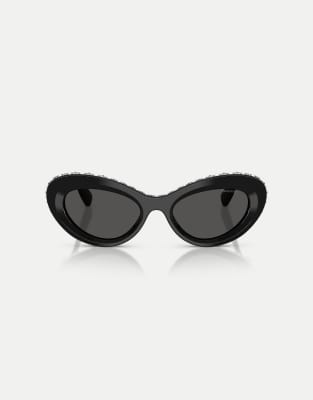 Swarovski Damen Dunkelgrau Frau Sunglass Sk6061u - Rahmenfarbe: Schwarz, Linsenfarbe: - Bild 9