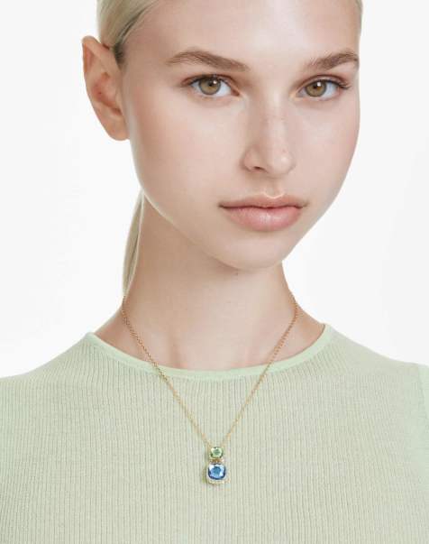 Swarovski Chroma pendant with gold-tone plate in multicolour - view 1
