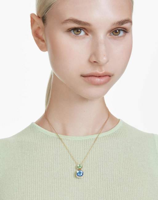 Swarovski Chroma pendant with gold-tone plate in multicolour 