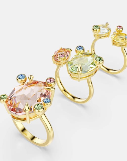 Swarovski Gema ring gold-tone plated in multi-colored