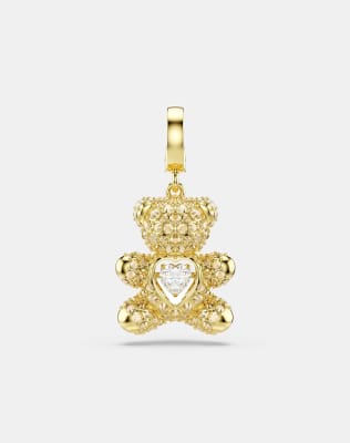 Swarovski Idyllia charm, mixed cuts, teddy, gold tone, gold-tone plated in gold tone