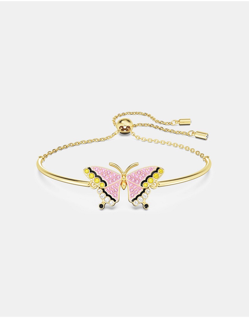 Swarovski Idyllia gold-tone plated bracelet in pink