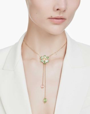 thumbnail image 2 of 6-Piece Long Pendant Necklace Set For Women – Silver Plated Statement Jewelry With Rhinestone, Flower & Tassel Designs 2 of 6