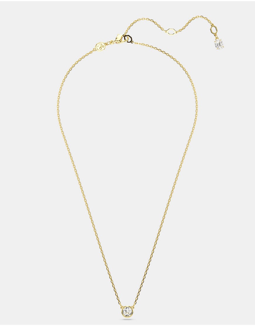 Swarovski imber gold-tone plated pendant in white