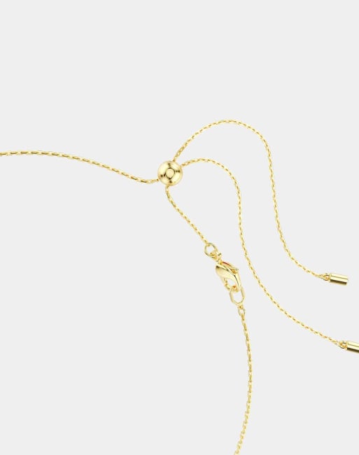 Swarovski Imber necklace, mixed cuts, white, gold-tone plated in white, 3 of 3