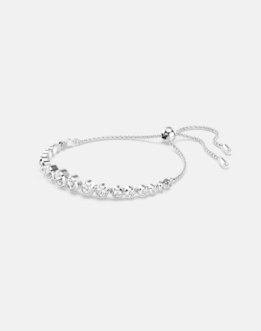 Swarovski Imber tennis bracelet with rhodium plate in white 