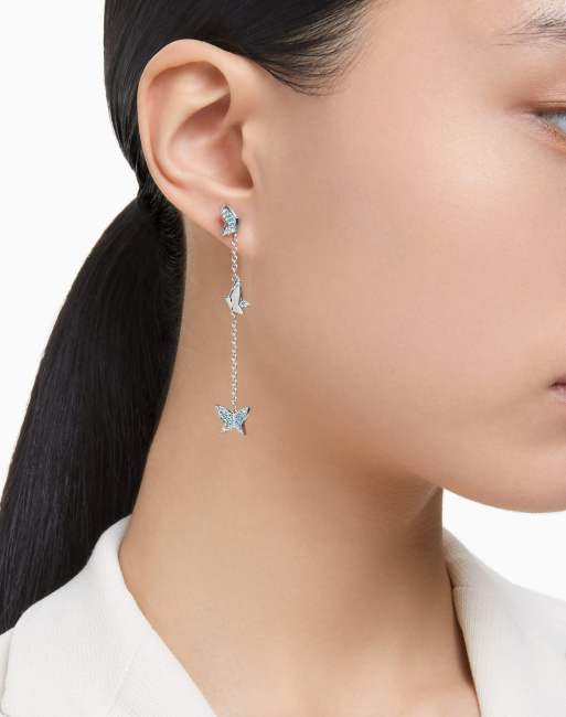 Swarovski earrings best sale blue drop