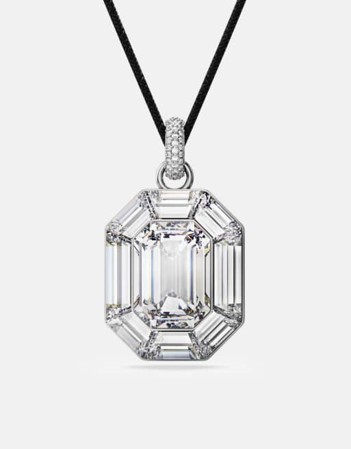 Swarovski Lucent octagon cut pendant in silver