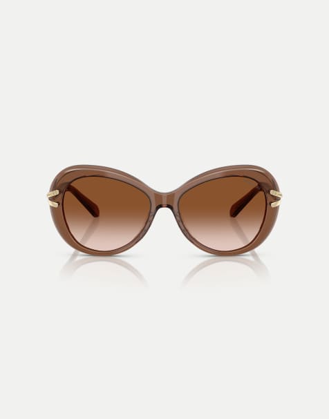 Swarovski - Lunettes de soleil papillon avec verres marron - Marron transparent - view 1