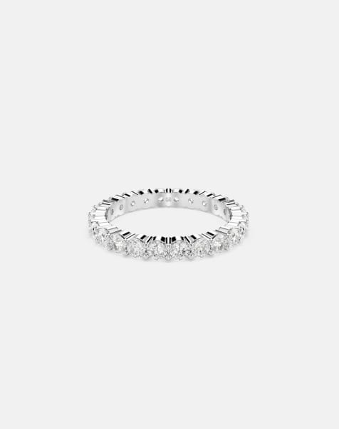 Swarovski Matrix vittore ring with silver-tone finish in white - view 1