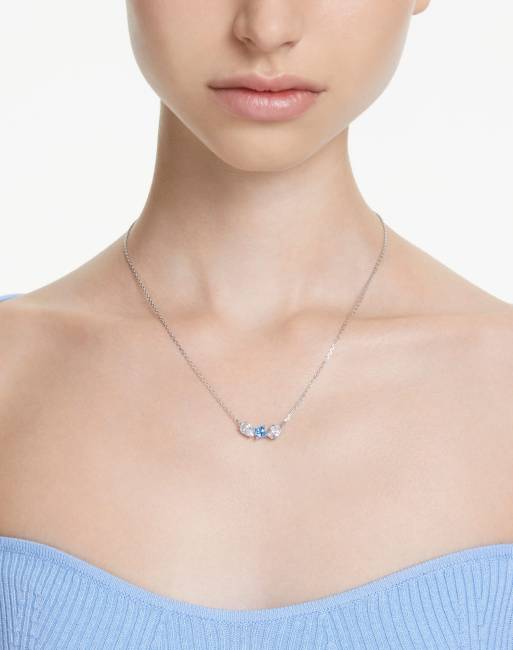 Swarovski angelic square hot sale necklace blue