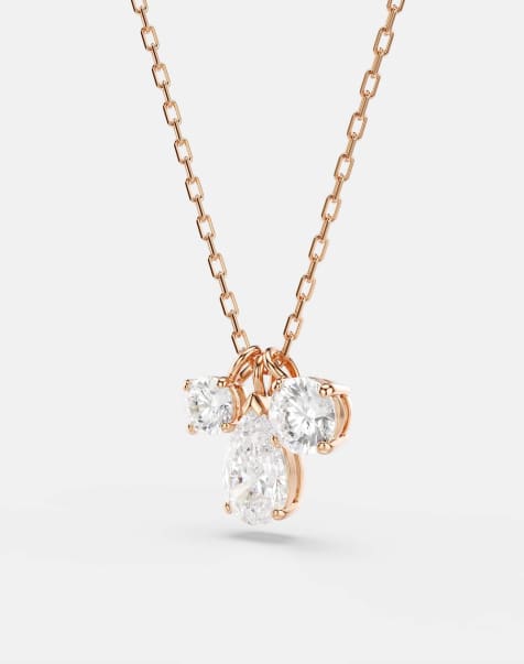 Swarovski Mesmera pendant, mixed cuts, white, rose gold-tone plated in rose gold tone - view 1