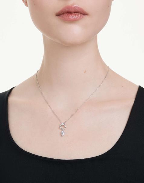 Swarovski Mesmera pendant rhodium plated in white in white - view 1