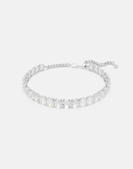 Swarovski Millenia choker with octagon cut in silver