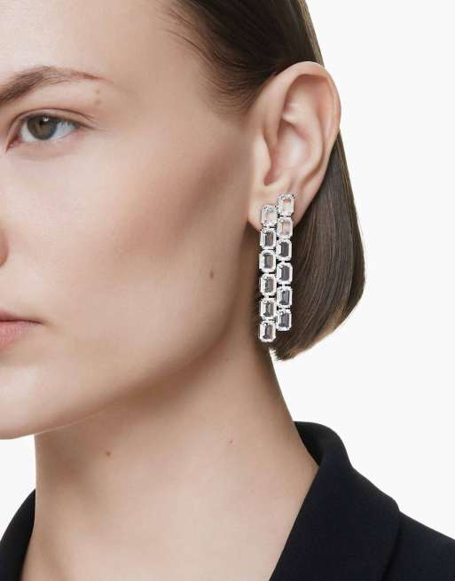 Swarovski Millenia clip on earrings in silver