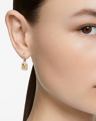 Swarovski millenia drop earrings in yellow and gold-tone plated