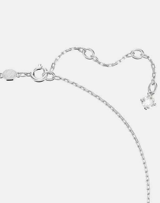 Swarovski millenia necklace and earrings set in blue rhodium plating, 3 of 4