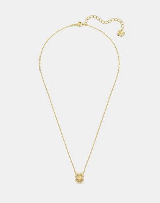 Swarovski millenia octagon cut necklace in gold-tone plated - ASOS Price Checker