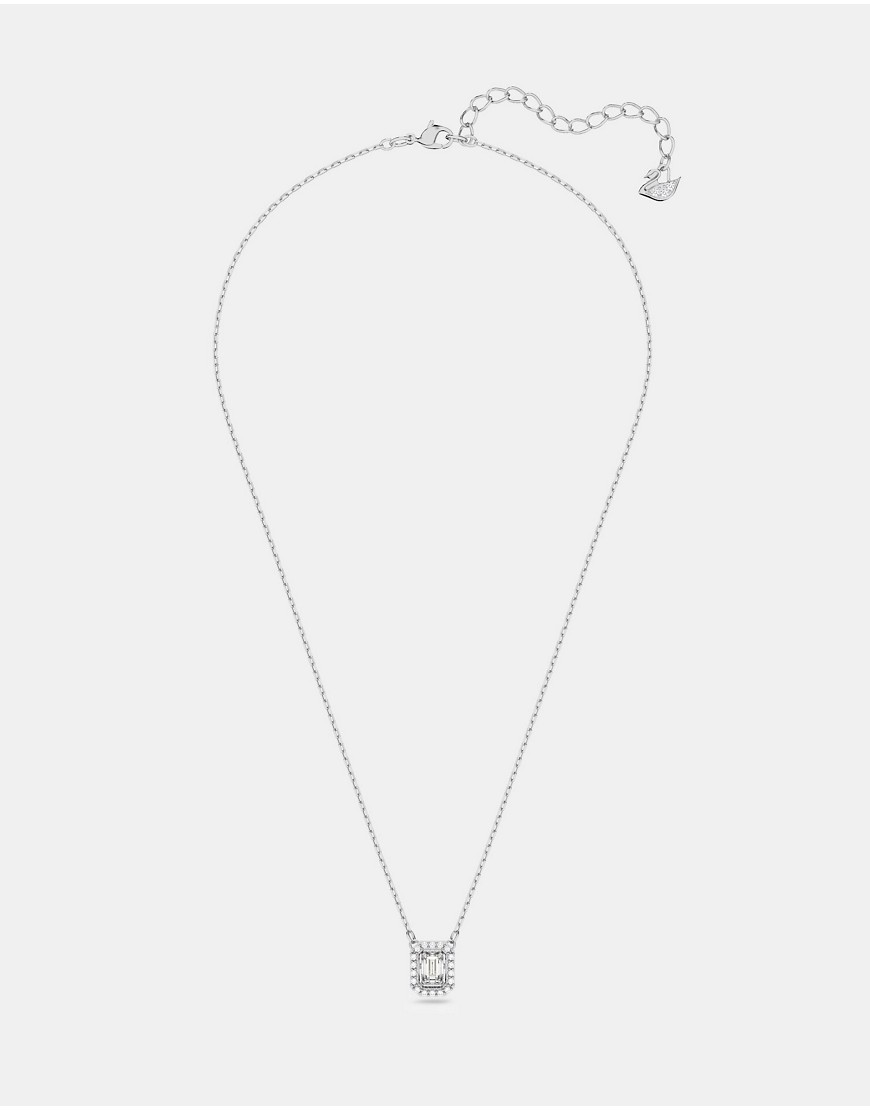 Swarovski millenia octagon cut necklace in white plating