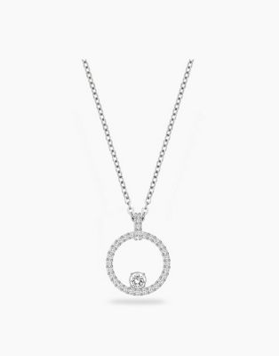 Swarovski pendant crystal necklace in white - ASOS Price Checker
