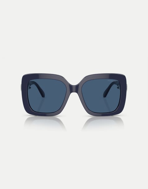 Swarovski - Sk6001 - Lunettes de soleil à monture carrée avec verres bleus - Bleu opale - view 1