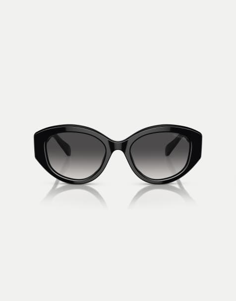 Swarovski Sk6005 irregular sunglasses with grey lens in black - view 1