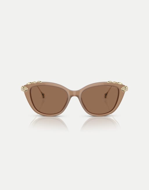 Swarovski – Sk6010 – Cat-Eye-Sonnenbrille in Opal-Beige mit braunen Gläsern, 3 von 3