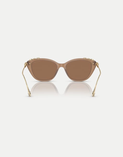 Swarovski Sk6010 cat eye sunglasses with brown lens in opal beige, 2 of 4
