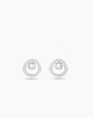 Swarovski small stud crystal earrings in white - ASOS Price Checker