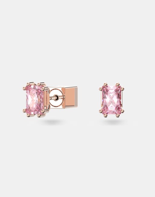 Rose gold stud earrings on sale swarovski