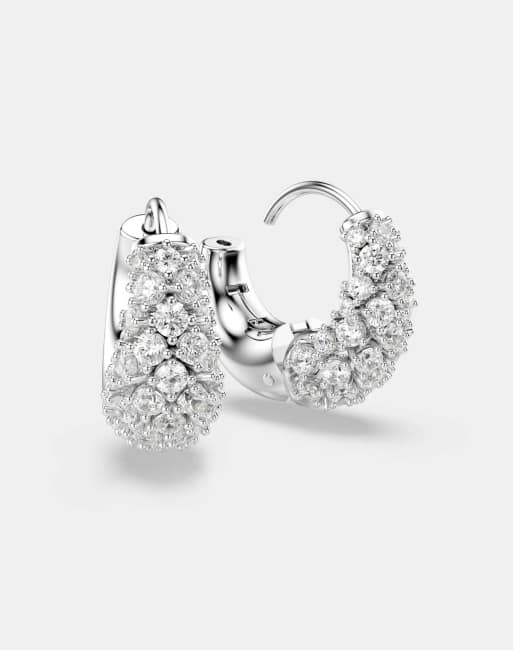 Swarovski Sublima earrings, white, rhodium plated in white, 2 of 3