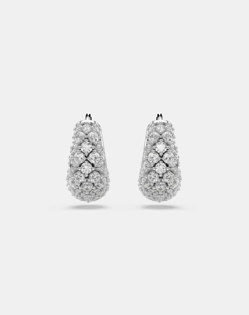 Swarovski Sublima earrings, white, rhodium plated in white, 3 of 3
