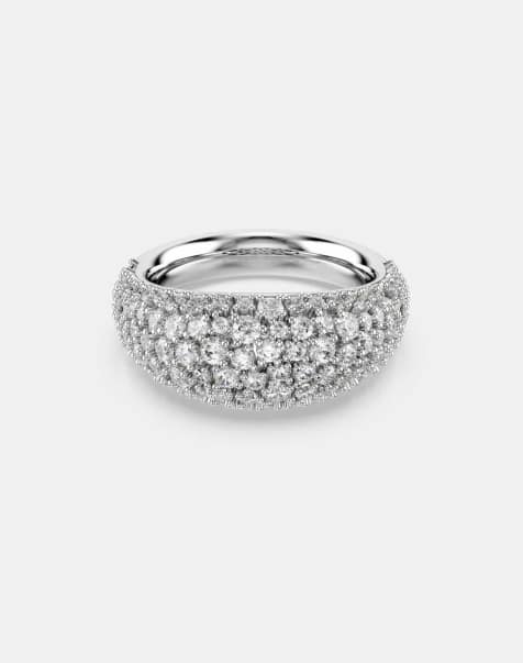 Swarovski Sublima ring, white, rhodium plated in white - view 1