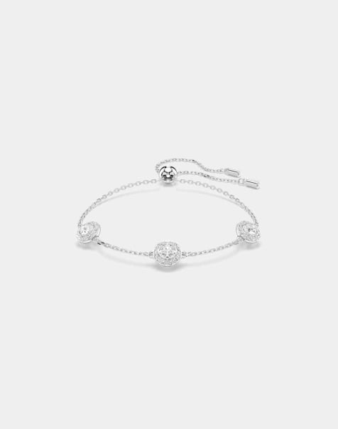 Swarovski Una angelic bracelet, round cut, double sided motifs, white, rhodium plated in white - view 1