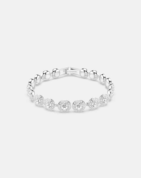 Swarovski Una angelic bracelet, round cut, white, rhodium plated in silver tone - view 1