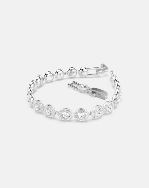 Swarovski Una angelic bracelet, round cut, white, rhodium plated in silver tone, 3 of 3