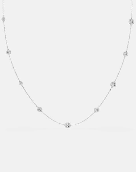 Swarovski Una angelic strandage, round cut, white, rhodium plated in white - view 1