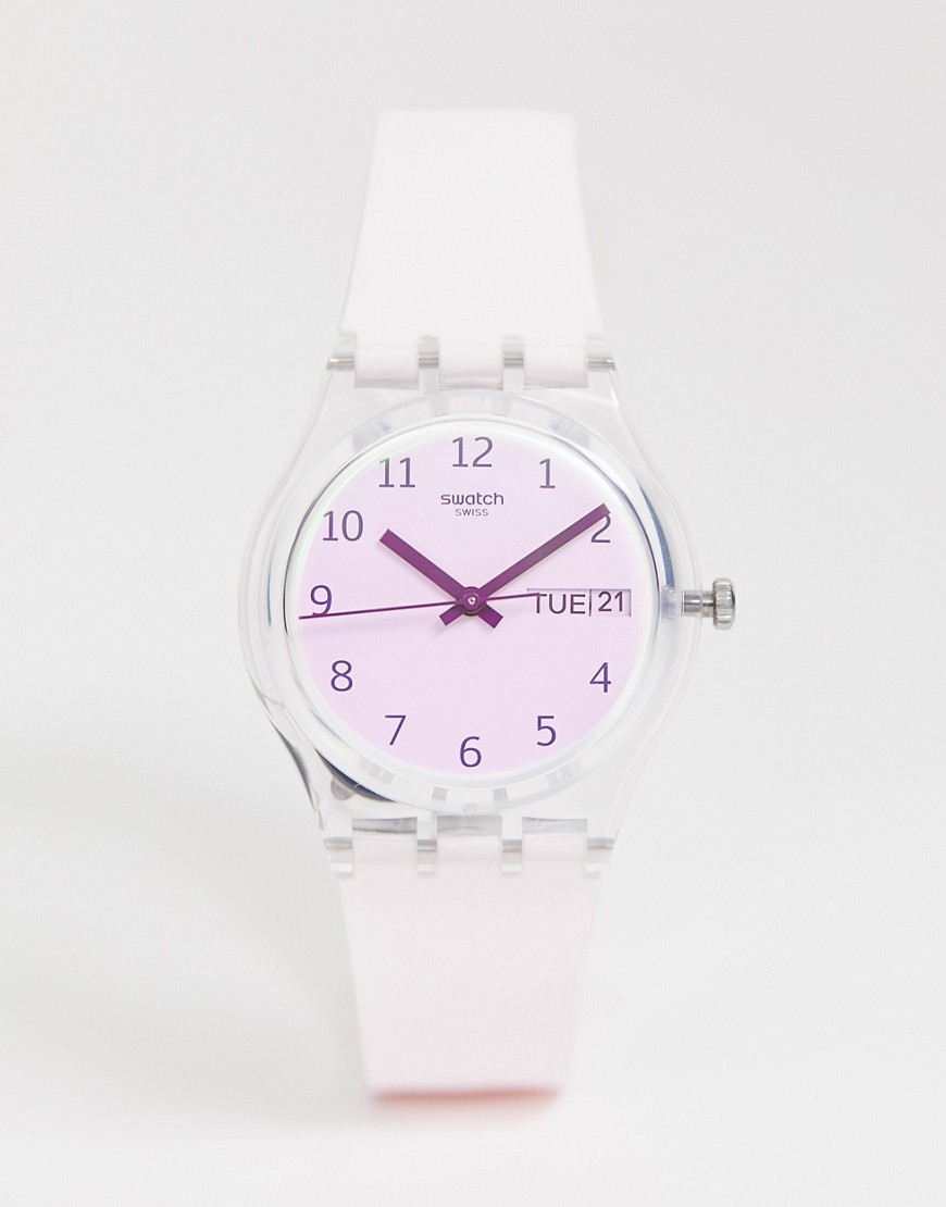 Swatch - GE714 Ultrarose - Horloge met iriserende wijzerplaat-Roze