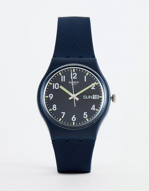 Swatch GN718 Original Sir Blue Watch In Blue