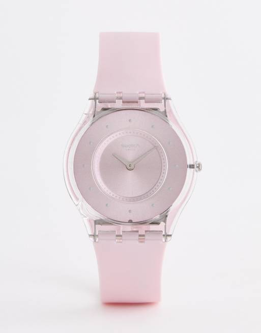 Swatch SFE111 Pink Pastel Skin Silicone Watch