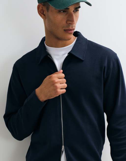 Sweat zippé Selected bleu marine, 2 de 5
