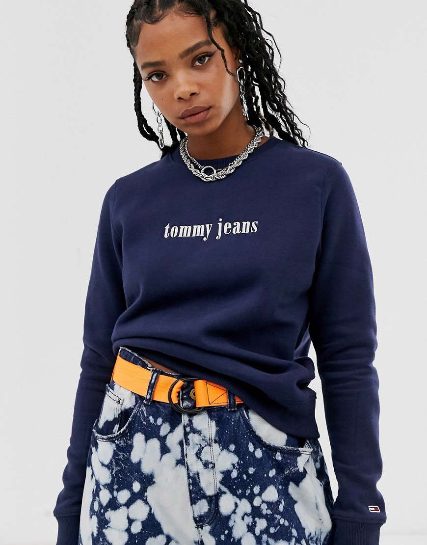 Sweatshirt med essential-logo fra Tommy Jeans-Marineblå