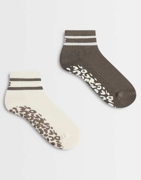 Sweaty Betty 2 pack animal print mini Plates crew socks - view 1