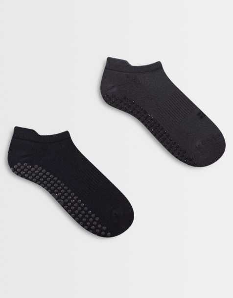 Sweaty Betty 2 pack Reformer Pilates sock in black and grey - view 1