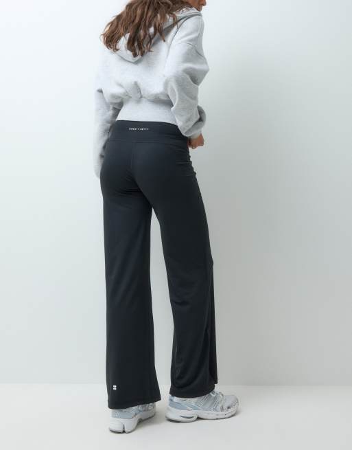 Sweaty Betty All Day 30"" wide leg trouser in black, 5 of 5