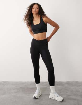 Sweaty Betty All Day 7/8 Wrap Waist Leggings In Black
