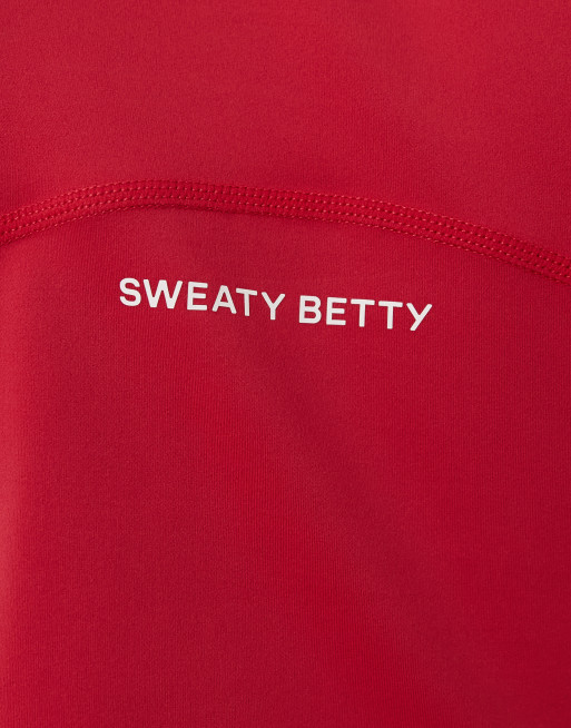 Sweaty Betty - All Day - Rød cropped slå-om-tanktop, 4 af 4